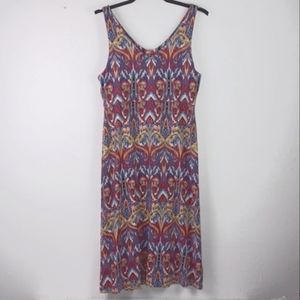 ATHLETA PASTEL TRIBAL MIDI JERSEY AWESOME TANK DRESS